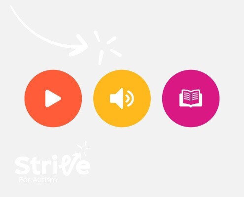 Strive for Autism Watch Listen Read (495x400) Strive For Autism, Video, Books, Listen, Resources