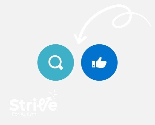 Strive for Autism Web Socials (495x400) Strive For Autism, Websites, Social Media, Resources